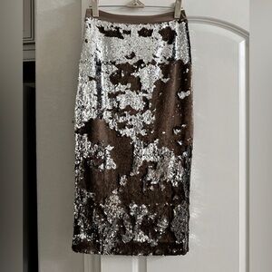 Lavender Brown Sequin Skirt XS